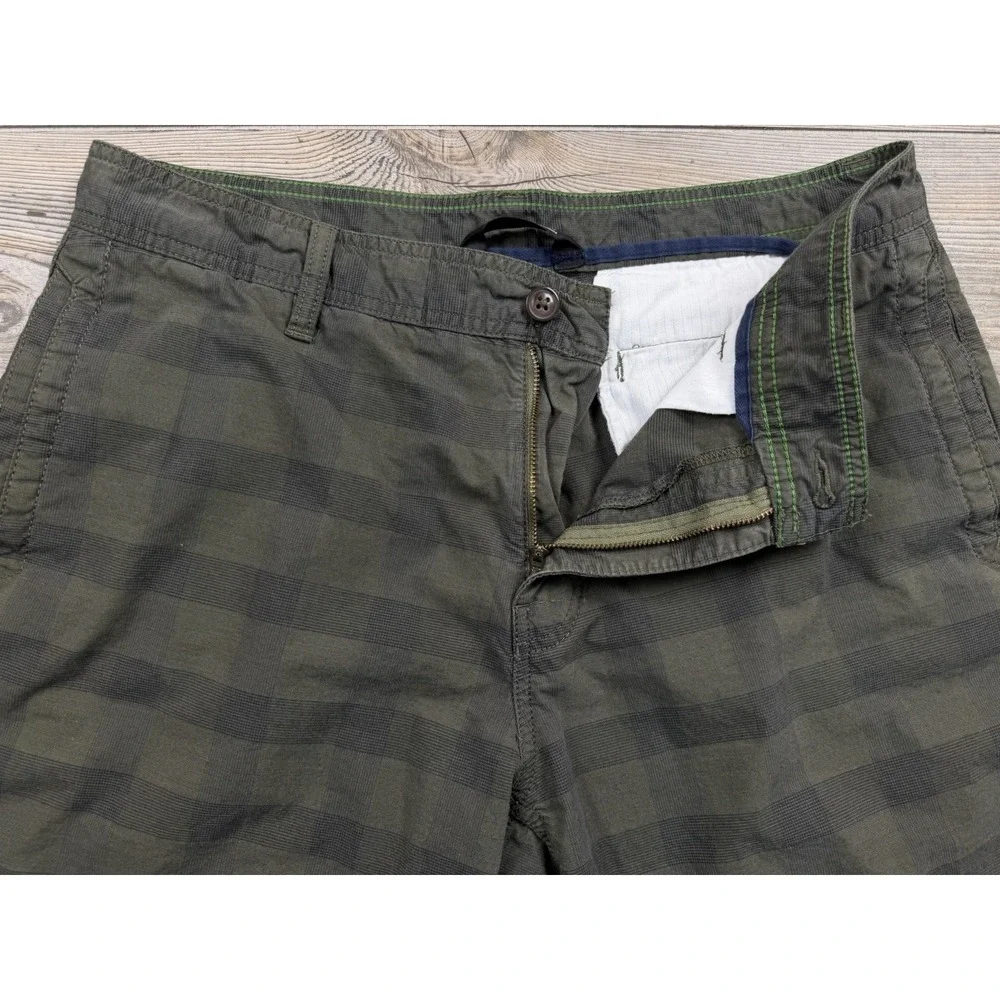 The North Face‎ Chino Shorts Mens Size 36 Green Plaid Gorpcore Hiking Outdoor
